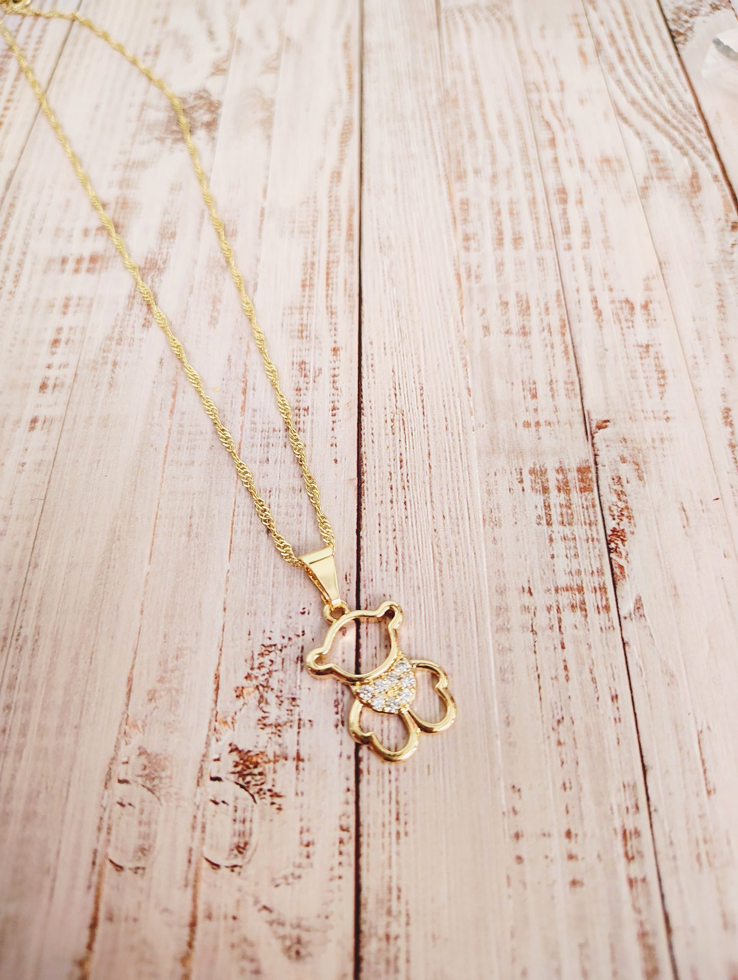 Hollow Bear Necklace  #N15